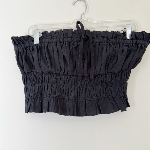 NEW FREE PEOPLE Freest All Things Black Tube Top Maxi Skirt Set women SZ small - Picture 9 of 11